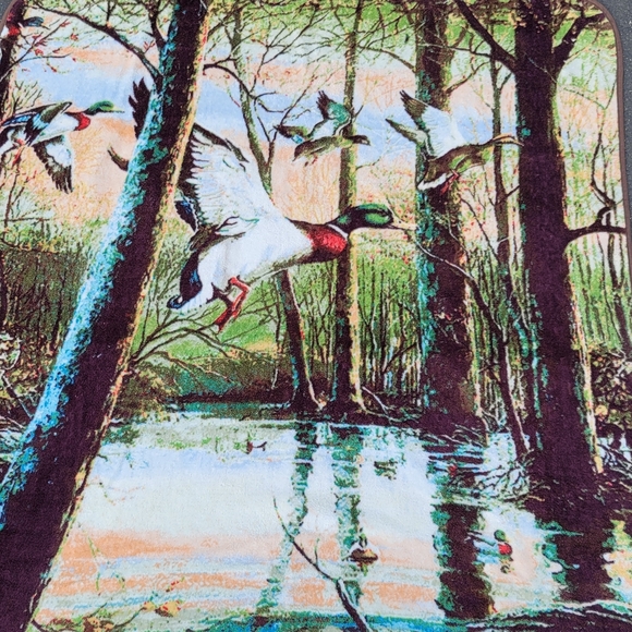 Vtg 1994 Geese Fleece Blanket - Picture 2 of 3